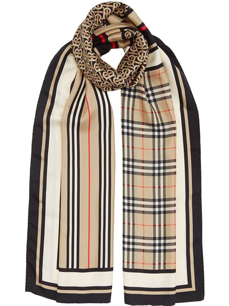 burberry icon stripe scarf|thomas burberry silk scarf.